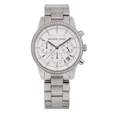 Michael Kors Cooper Steel Chronograph Silver Dial Lady Quartz 